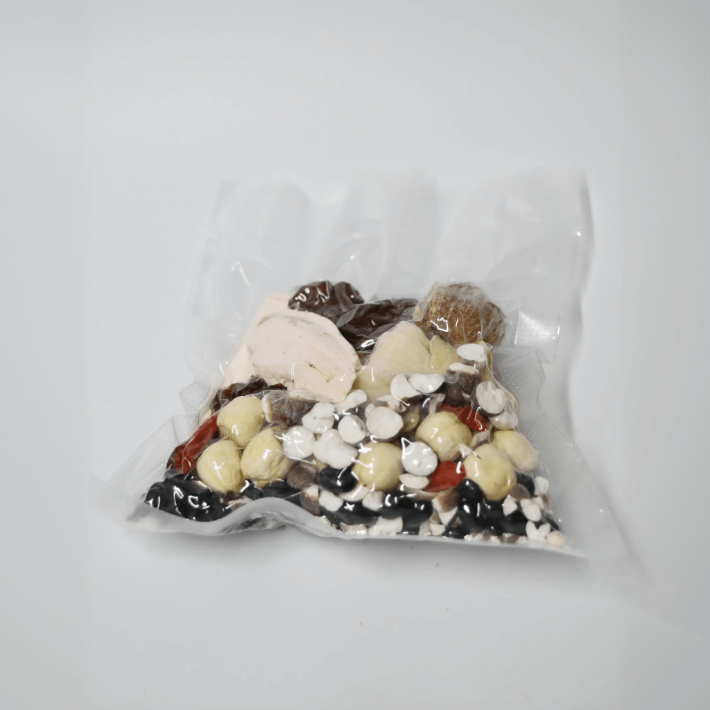 White packaging bag, Herbal soup, Vital Flow, 汤